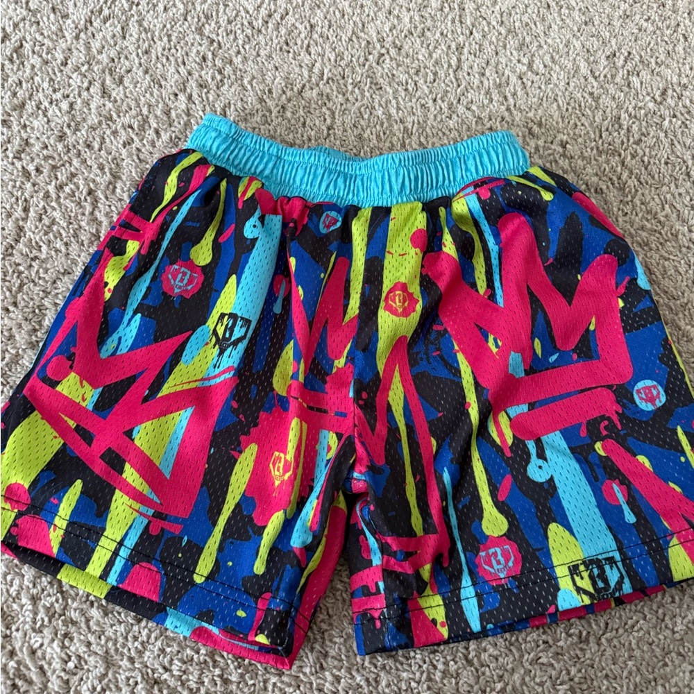 Colorful Graphic Print Shorts